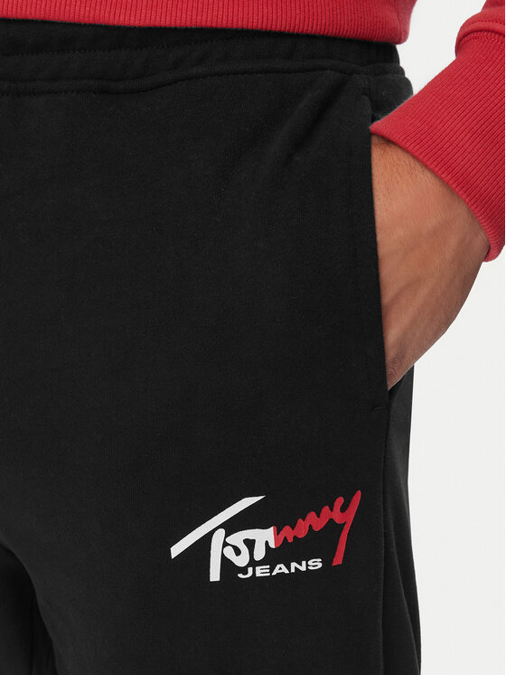 Tommy Jeans Tommy Jeans Sportinės kelnės DM0DM23903 Juoda Regular Fit