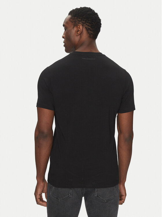 KARL LAGERFELD KARL LAGERFELD Tričko 755058 552235 Čierna Regular Fit