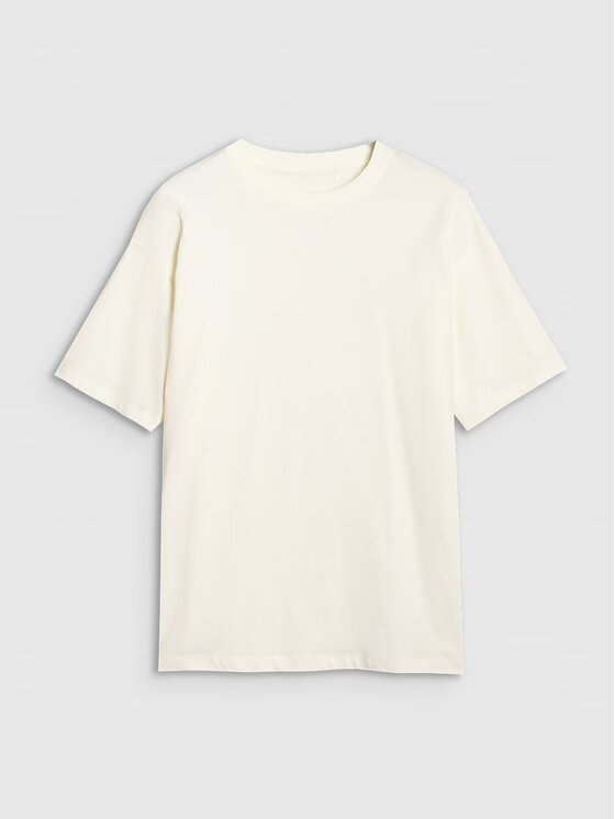 4F 4F T-Shirt 4FRSS25TTSHF2694-11S Biały Oversize
