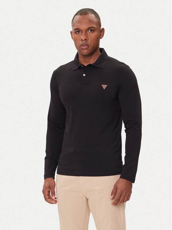 Guess Guess Polo M5BP36 J1314 Μαύρο Slim Fit