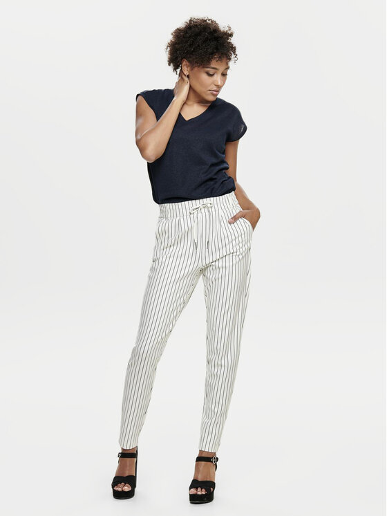ONLY ONLY Pantaloni di tessuto 15176615 Bianco Regular Fit