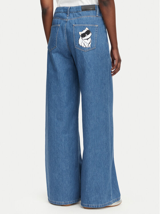 Karl Lagerfeld Jeans Karl Lagerfeld Jeans Traperice B3W10046 Plava Wide Leg