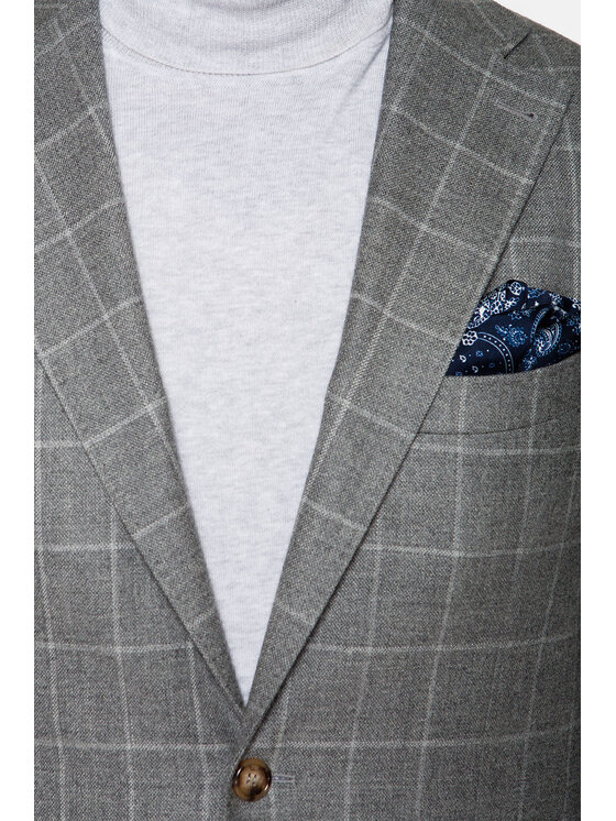 Lancerto Lancerto Marynarka Ottawa Szary Slim Fit