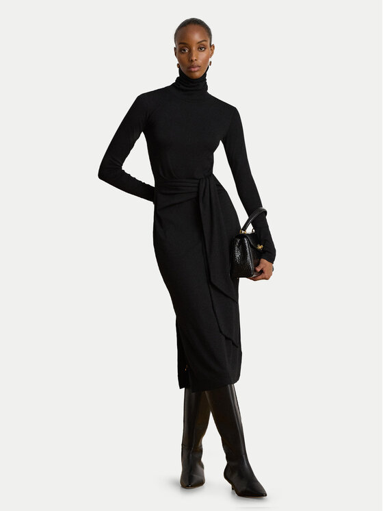 LAUREN RALPH LAUREN LAUREN RALPH LAUREN Úpletové šaty 200980028002 Černá Slim Fit
