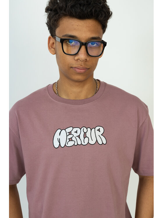 Mercur Mercur T-Shirt Mural Różowy Relaxed Fit