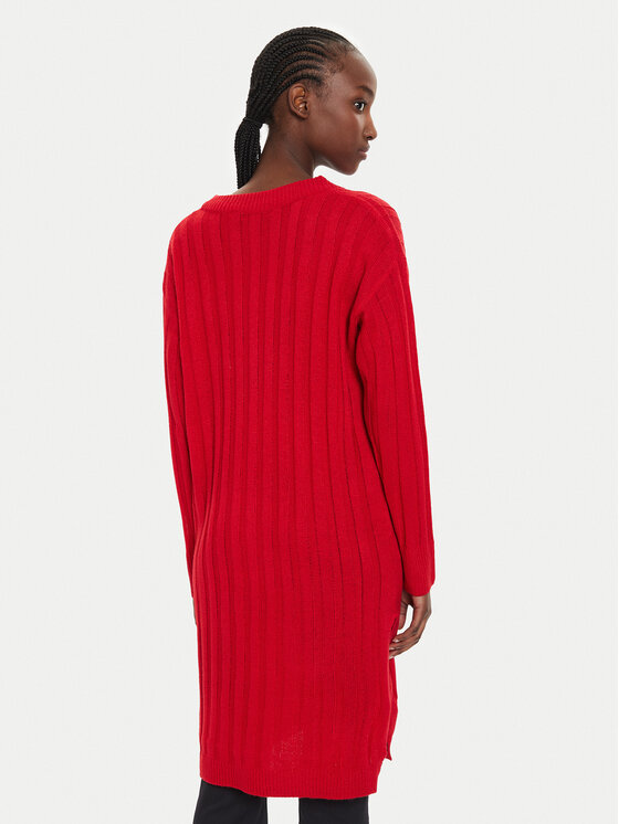 Brave Soul Brave Soul Плетена рокля LKD-230MARTHADRB Червен Oversize
