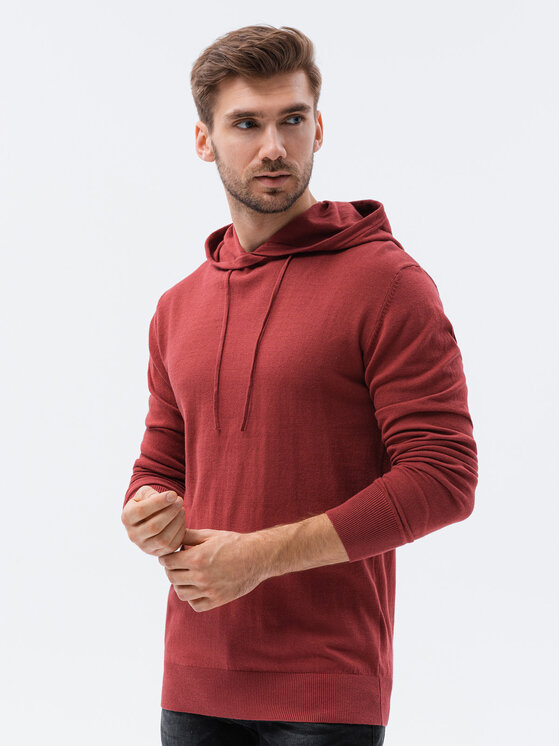 Ombre Ombre Svetr E187 Bordó Regular Fit