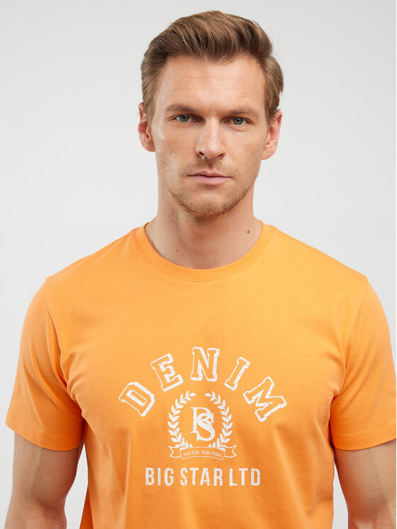 BIG STAR BIG STAR T-Shirt BESTER Pomarańczowy Basic Fit