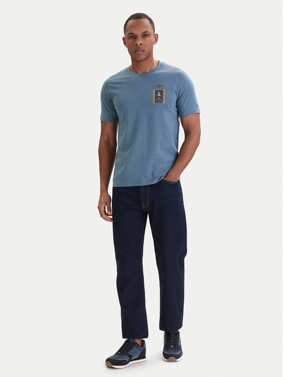 Aeronautica Militare Aeronautica Militare T-Shirt 261TS2534UJ00641 Niebieski Regular Fit