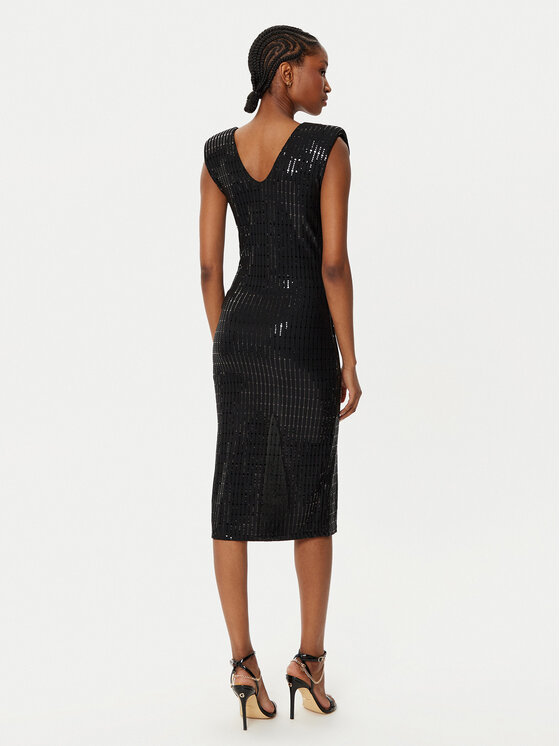 Rinascimento Rinascimento Koktel haljina CFC0019757002 Crna Slim Fit