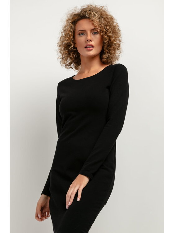 Tessita Tessita Sukienka codzienna T377 Czarny Straight Fit