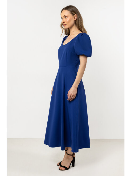 Awama Awama Sukienka koktajlowa A709 Niebieski Basic Fit