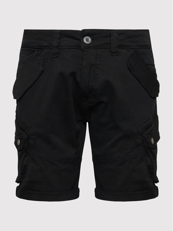Alpha Industries Alpha Industries Szorty materiałowe Combat 116210 Czarny Regular Fit