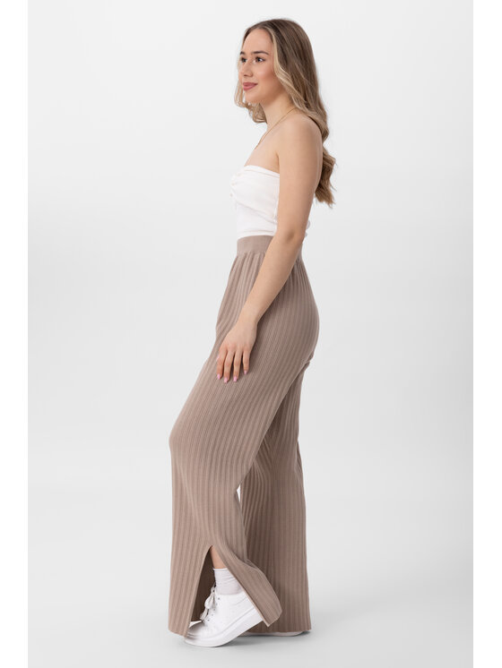 LAURELLA LAURELLA Kalhoty z materiálu 3UL002 Béžová Regular Fit