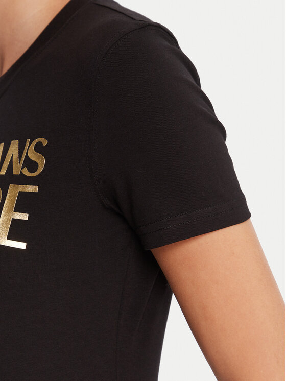 Versace Jeans Couture Versace Jeans Couture T-krekls 79HAHT02 CJ03T Melns Regular Fit
