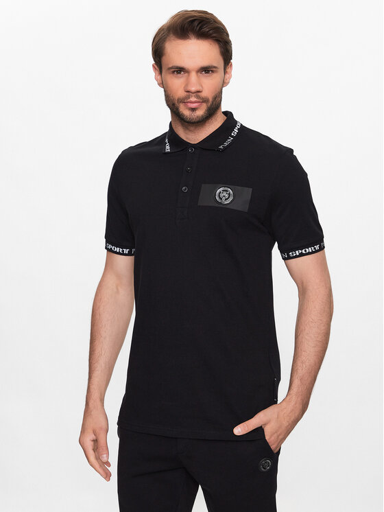 Plein Sport Plein Sport Polo SACC MTK6044 STE003N Nero Regular Fit