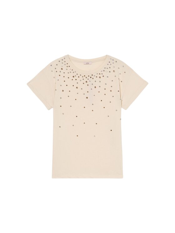 Oltre Oltre T-Shirt G00HJ004344N002 Biały Regular Fit
