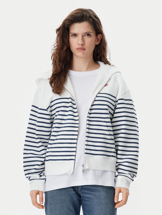 Tommy Jeans Tommy Jeans Pulóver Script Logo DW0DW20303 Fehér Boxy Fit