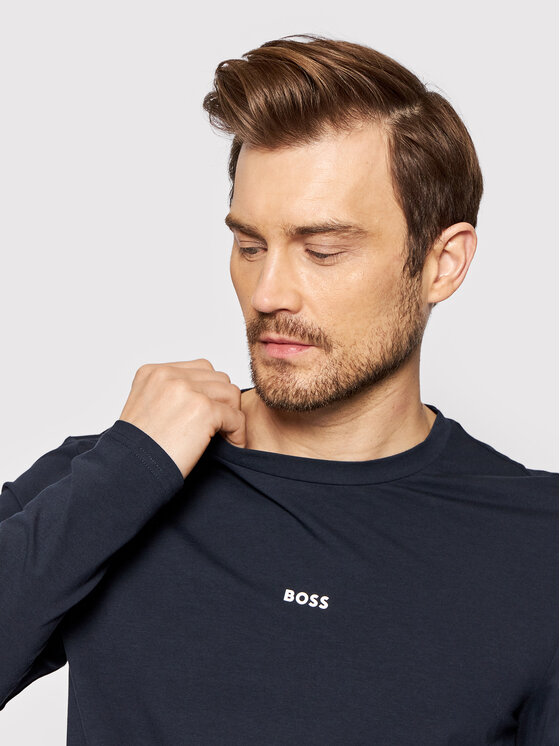 BOSS Boss Longsleeve TChark 50473286 Granatowy Regular Fit