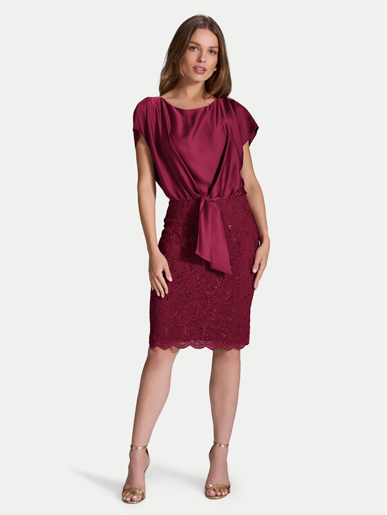 Swing Abito da cocktail 5AI10900 Bordeaux Regular Fit, taglia : 34