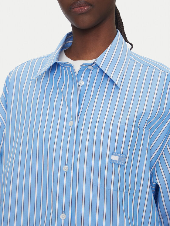 Tommy Jeans Tommy Jeans Haljina košulja DW0DW21122 Plava Relaxed Fit