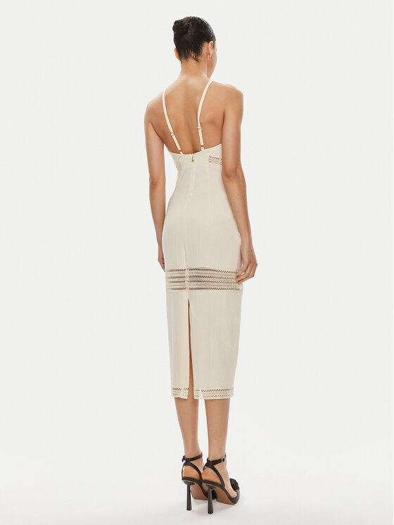 Patrizia Pepe Patrizia Pepe Sukienka letnia 2A2729/A268-W362 Écru Slim Fit
