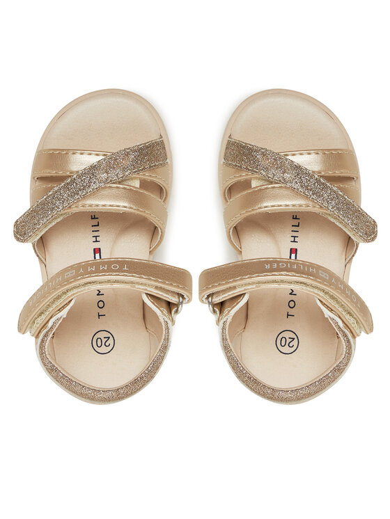 Tommy Hilfiger Tommy Hilfiger Sandały T1A2-33771-1381 M Złoty