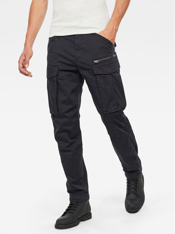 G-Star Raw Auduma bikses Rovic D02190-5126-6484 Melns Tapered Fit