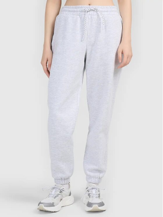 4F 4F Spodnie dresowe 4FWMM00TTROF1755-27M Szary Jogger Fit