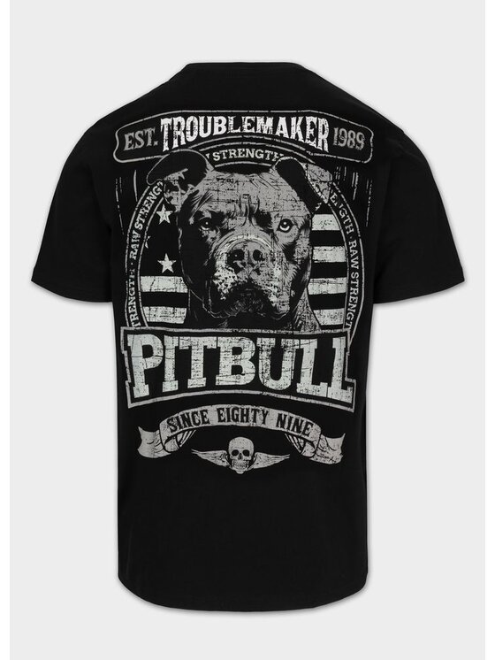 PITBULL PITBULL T-Shirt Koszulka męska TROUBLEMAKER S Czarny Regular Fit