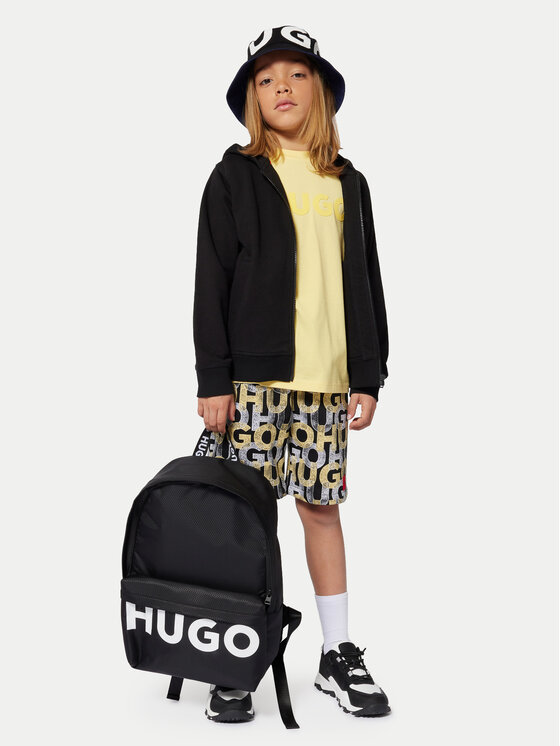 HUGO HUGO Szorty sportowe G00368 S Czarny Regular Fit