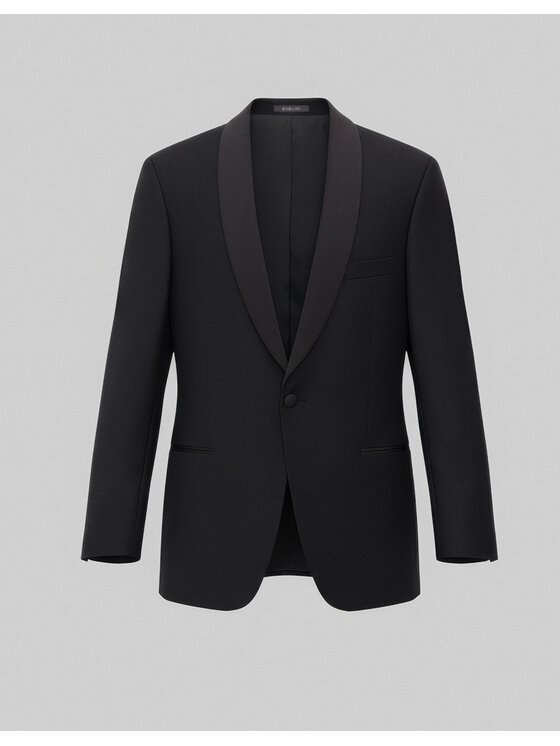 Borgio Borgio Marynarka cesaro_czarna Czarny Slim Fit
