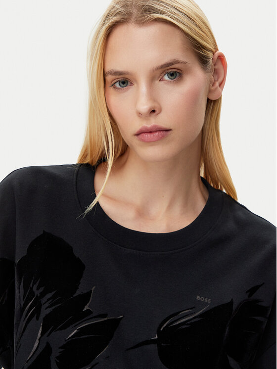 BOSS BOSS Tricou 50532093 Negru Relaxed Fit