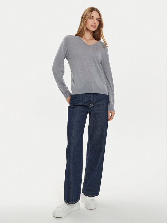 United Colors Of Benetton United Colors Of Benetton Пуловер 11AHD401L Сив Regular Fit