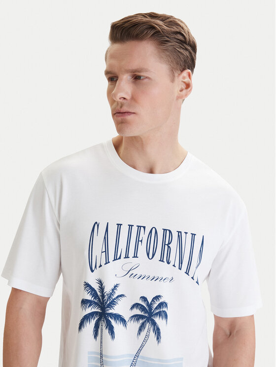 Beverly Hills Polo Club Beverly Hills Polo Club T-krekls W126-BHMTS-1020-01P Balts Regular Fit