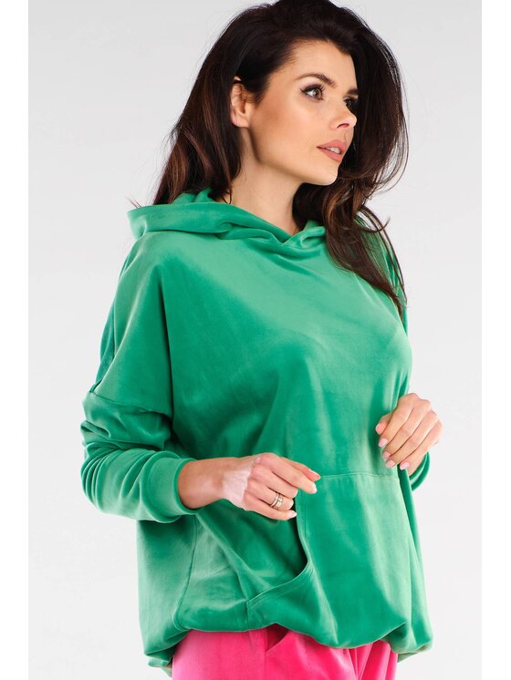 Awama Awama Bluza A420 Zielony Basic Fit