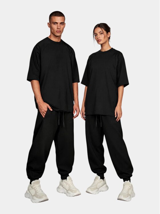 MADE BY SOCIETY MADE BY SOCIETY T-Shirt Crossline BORN FROM THE STREETS - T18042 Czarny Basic Fit