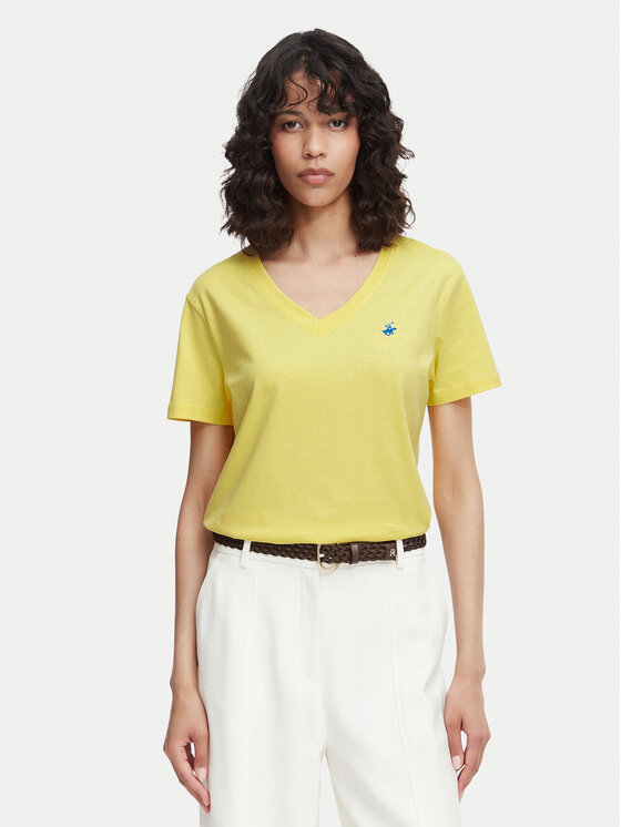 Beverly Hills Polo Club Tricou P-SS26W-TS5165188 Galben Regular Fit