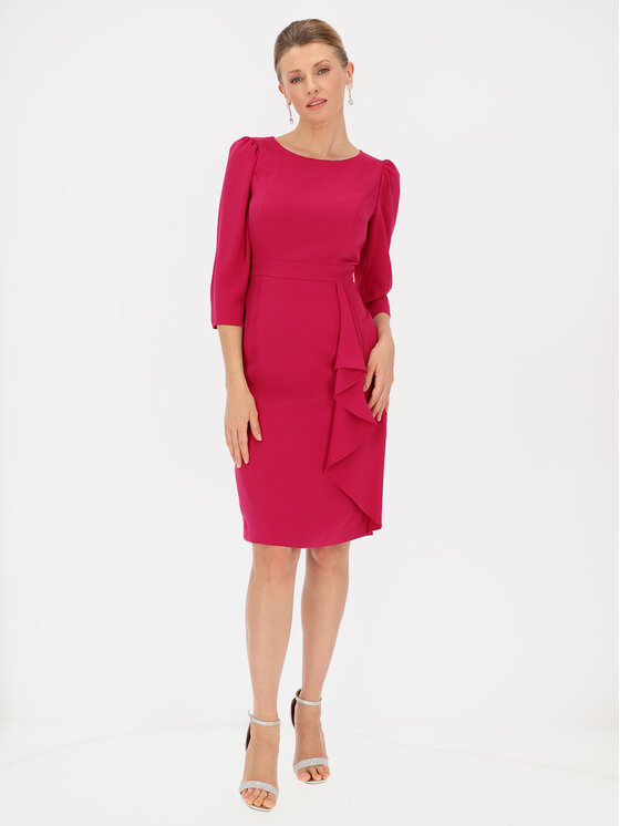 L’AF L’AF Sukienka koktajlowa Tonia Różowy Slim Fit