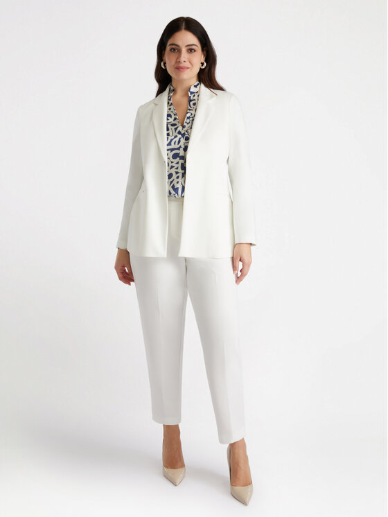 Fiorella Rubino Fiorella Rubino Giacca outdoor Q531T000214N011 Bianco Slim Fit