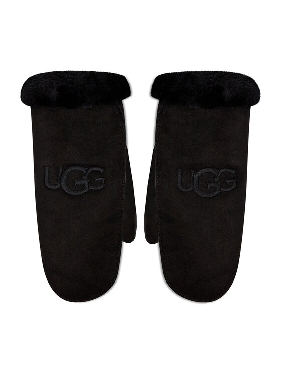 Ugg Ugg Dámske rukavice Sheepskin Embroider Mitten 20932 Čierna