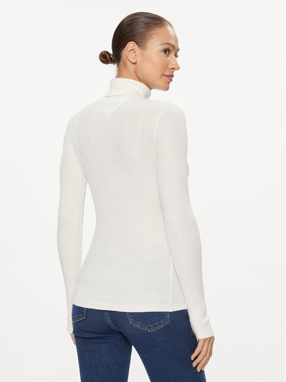 Tommy Jeans Tommy Jeans Dolčevita Essential DW0DW16537 Bijela Slim Fit