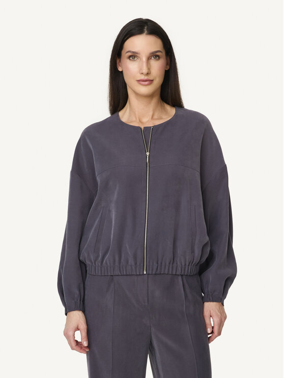 KMX KMX Kurtka bomber 107440025 Szary Loose Fit