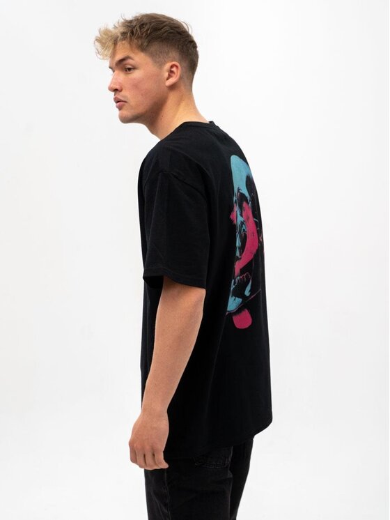 Point X Point X T-Shirt Koszulka Z Krótkim Rękawem Oversize Męska Czarna Point X Mystery L Czarny Oversize