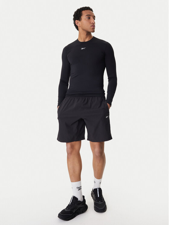 Reebok Reebok Techniniai marškinėliai RK25598CCM Juoda Slim Fit