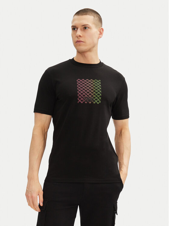 KARL LAGERFELD KARL LAGERFELD Marškinėliai 755404 552235 Juoda Regular Fit
