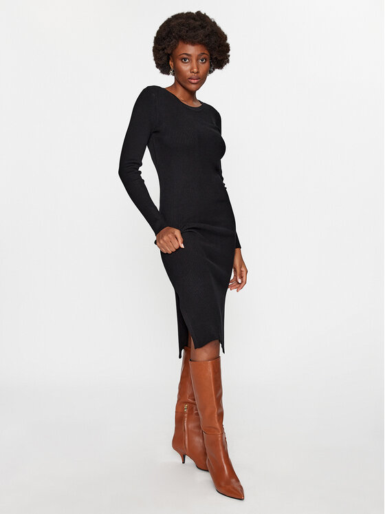 Vero Moda Vero Moda Strickkleid 10291686 Schwarz Bodycon Fit