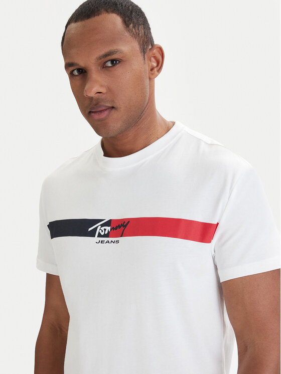 Tommy Jeans Tommy Jeans T-Shirt DM0DM22539 Bílá Regular Fit