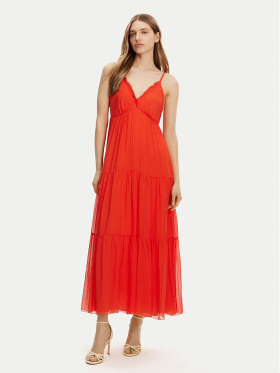 Haveone Haveone Letní šaty AFF-N011 Oranžová Loose Fit