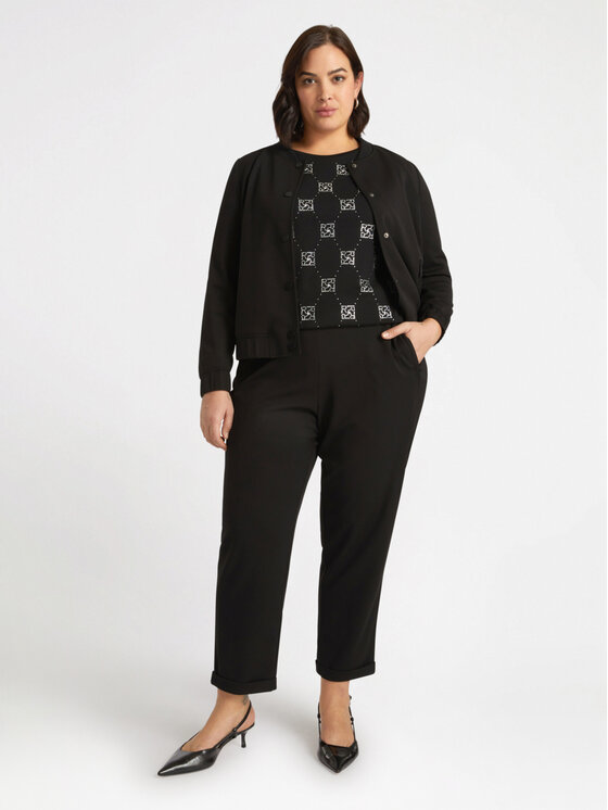 Fiorella Rubino Fiorella Rubino Pantaloni di tessuto P123L002045N033 Nero Slim Fit